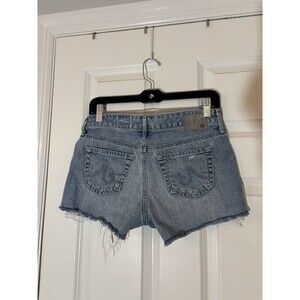 AG Adriano Goldschmied Womens Denim Distressed Short Shorts Blue Size 25 $129